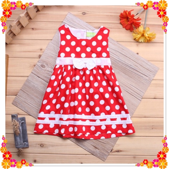 🌺New🌺Adorable Red Dress with White Polka Dots🌺 - Picture 2 of 3